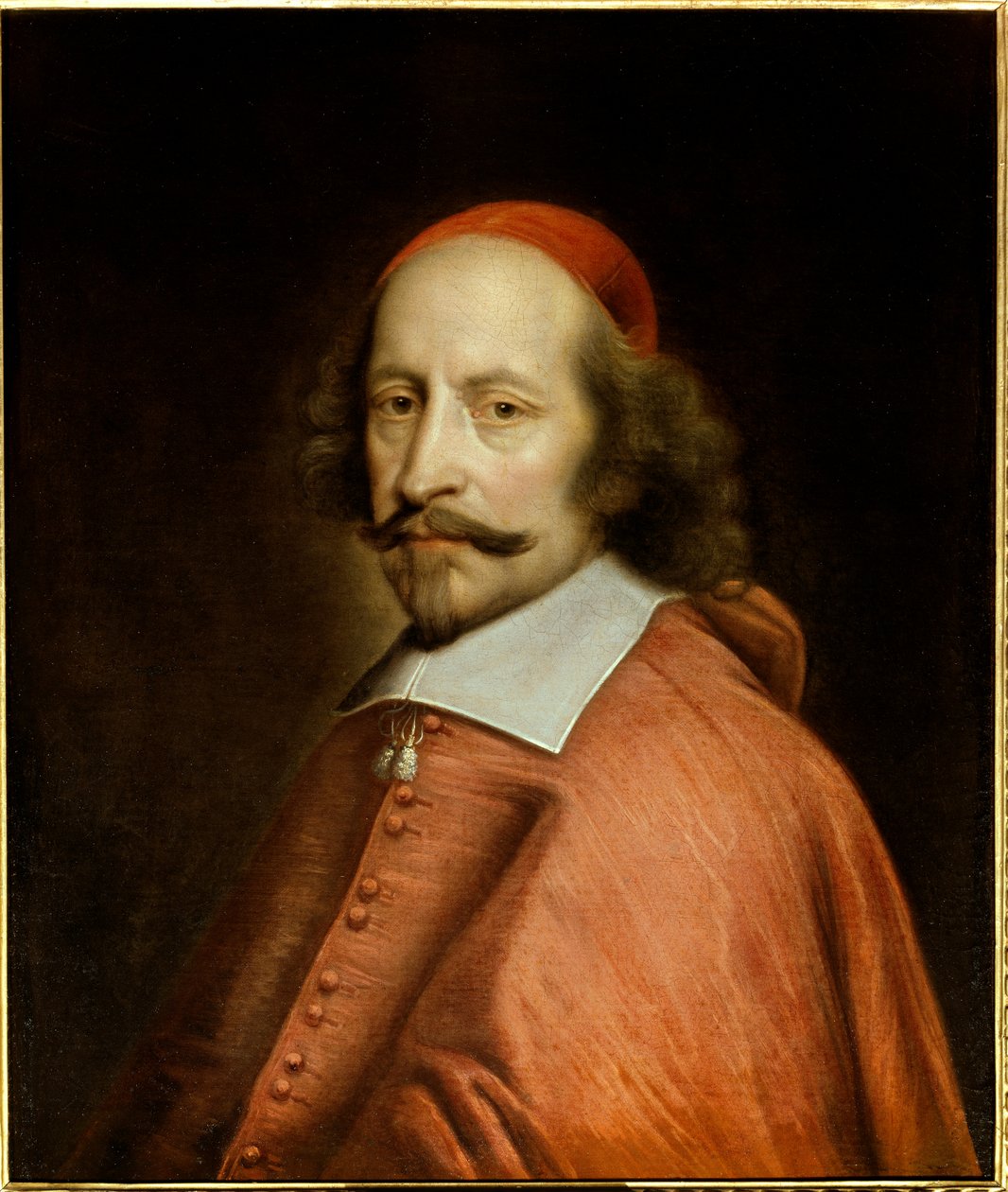 Retrato do Cardeal Jules Mazarin (1602-1661) (Giulio Raimondo Mazzarino ou Mazarino), Pintura de Pierre Mignard (1612-1695) 1661 Sol. 0,65x0,55 m Chantilly, conde musee - Retrato do Cardeal Jules Mazarin (1602-1661) (Giulio Raimondo Mazzarino ou Mazarino de Pierre Mignard