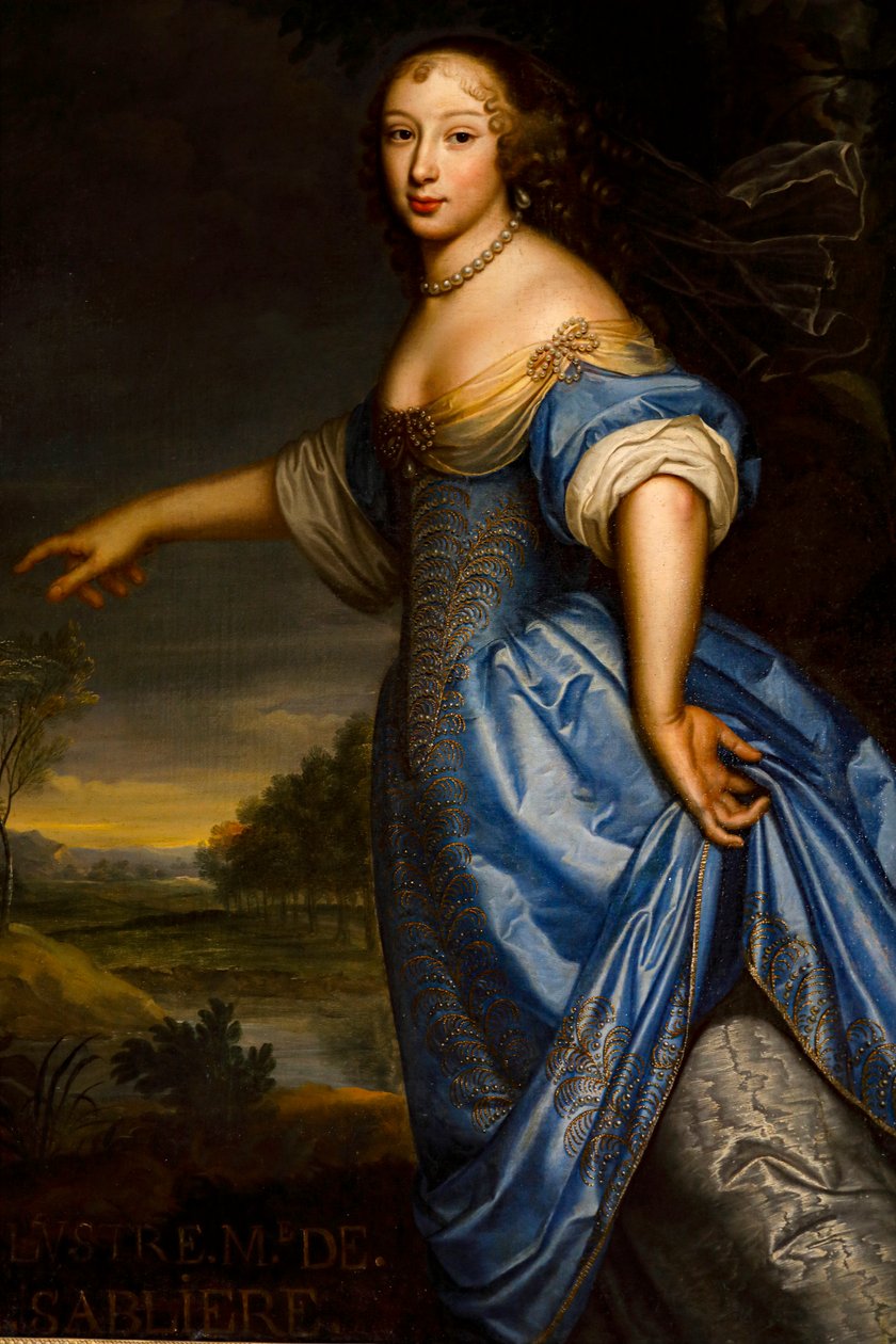Retrato de Madame de la Sabliere. Óleo sobre tela de Pierre Mignard