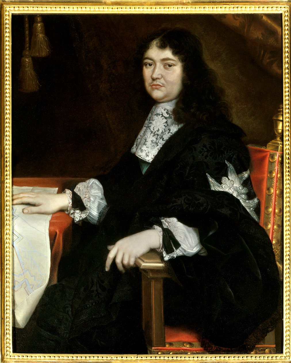 Retrato de Michel Le Tellier, Marquês de Louvois (1641-1691) Pintura de Pierre Mignard (1612-1695) Século XVII. Deve ser feita menção: Reims, Musee Des Beaux Arts - Retrato de Michel Le Tellier, Marquês de Louvois (1641-1691). Pintura de Pierre Mignard de Pierre Mignard