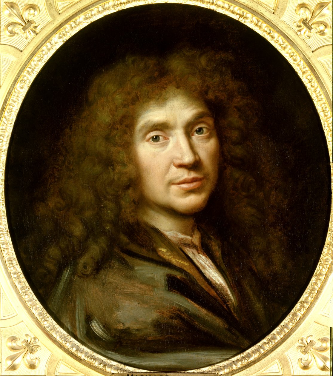 Retrato de Moliere (1622-1673) Jean Baptiste Poquelin. Óleo sobre tela. Dim: 0,55 x 0,48. Pintura de Pierre Mignard (1612-1695) cerca de 1658. Chantilly. Musee Conde. - Retrato de Moliere (1622-1673) Jean Baptiste Poquelin. Óleo sobre tela. 0.55 x 0.48. Pa de Pierre Mignard