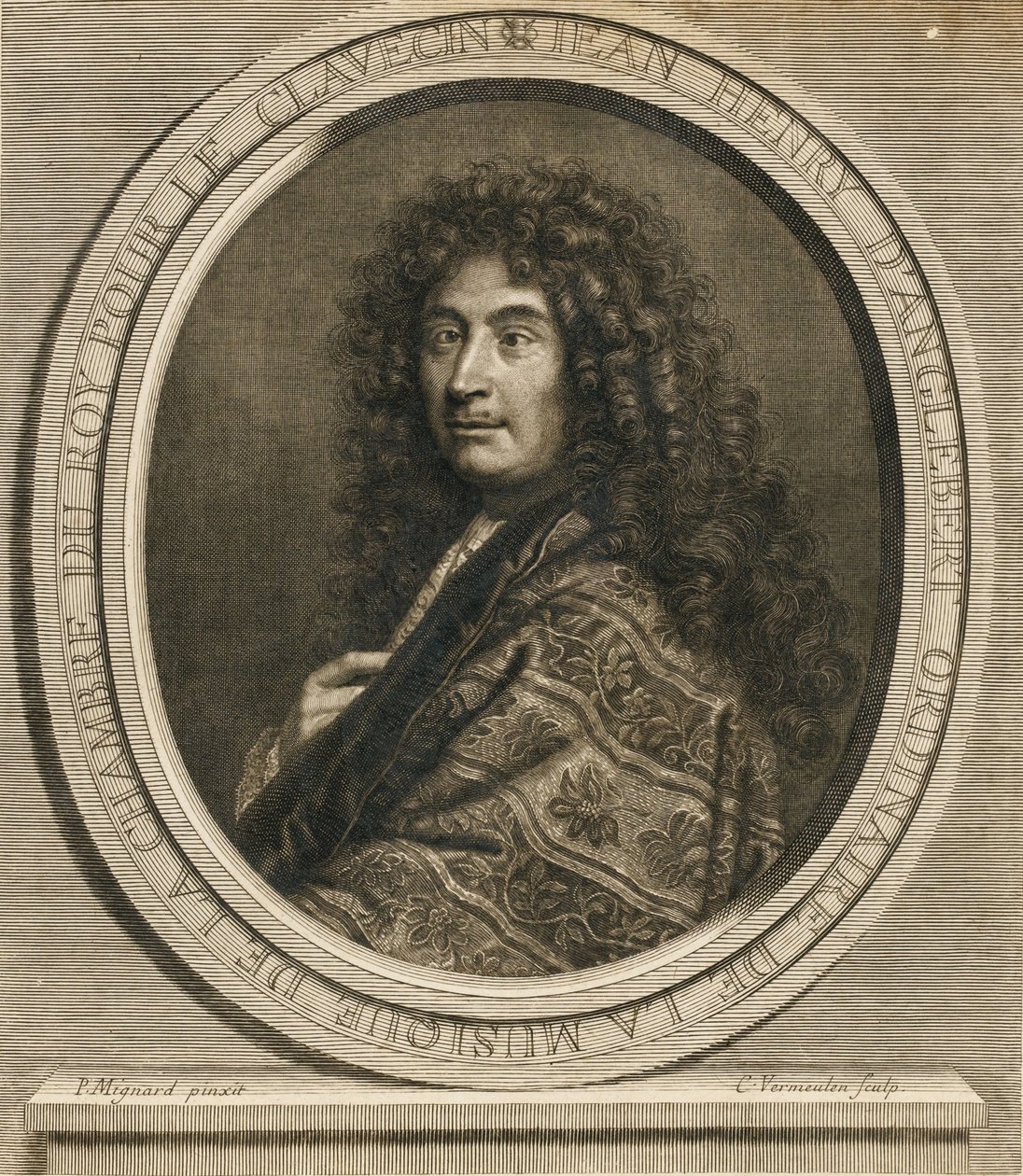 Retrato do compositor Jean-Henri dAnglebert 1629-1691, 1689 de Pierre Mignard