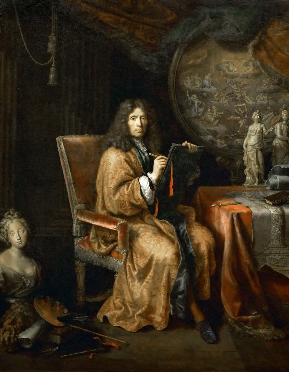 Auto-retrato, entre 1680 e 1690. de Pierre Mignard