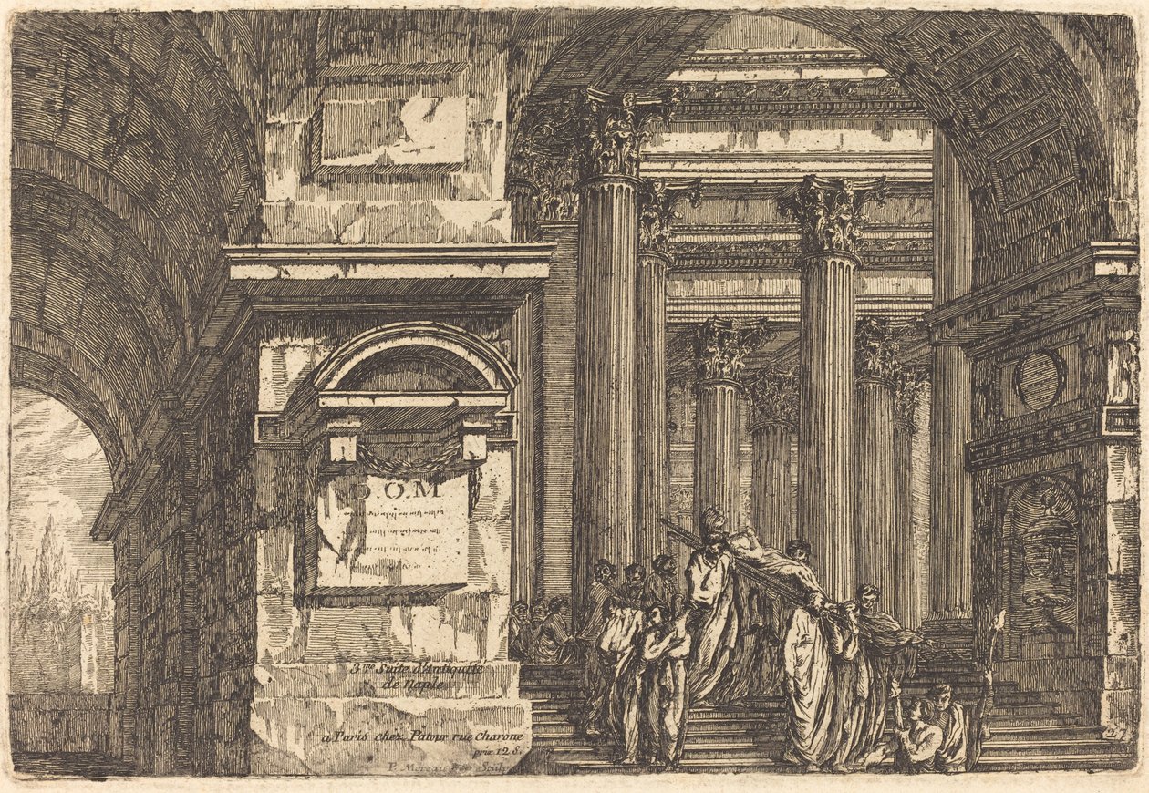 Cena fúnebre na arquitetura imaginária de Pierre Moreau