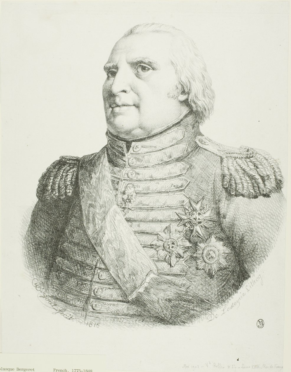 Retrato de Luís XVIII de Pierre Nolasque Bergeret