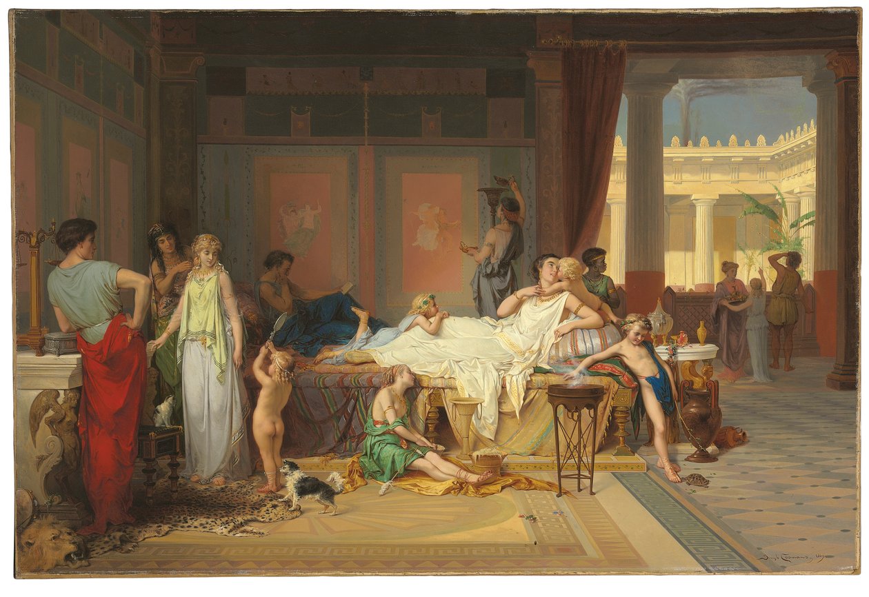 A Última Hora de Pompéia - A Casa do Poeta de Pierre Oliver Joseph Coomans