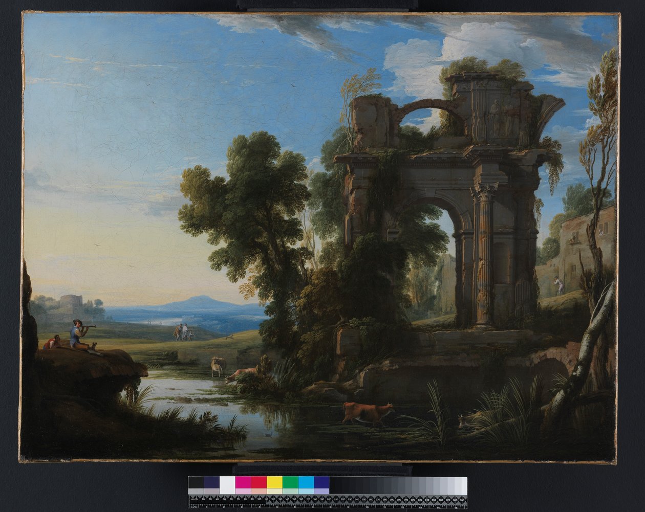 Paisagem com ruínas clássicas, 1640-1645 de Pierre Patel