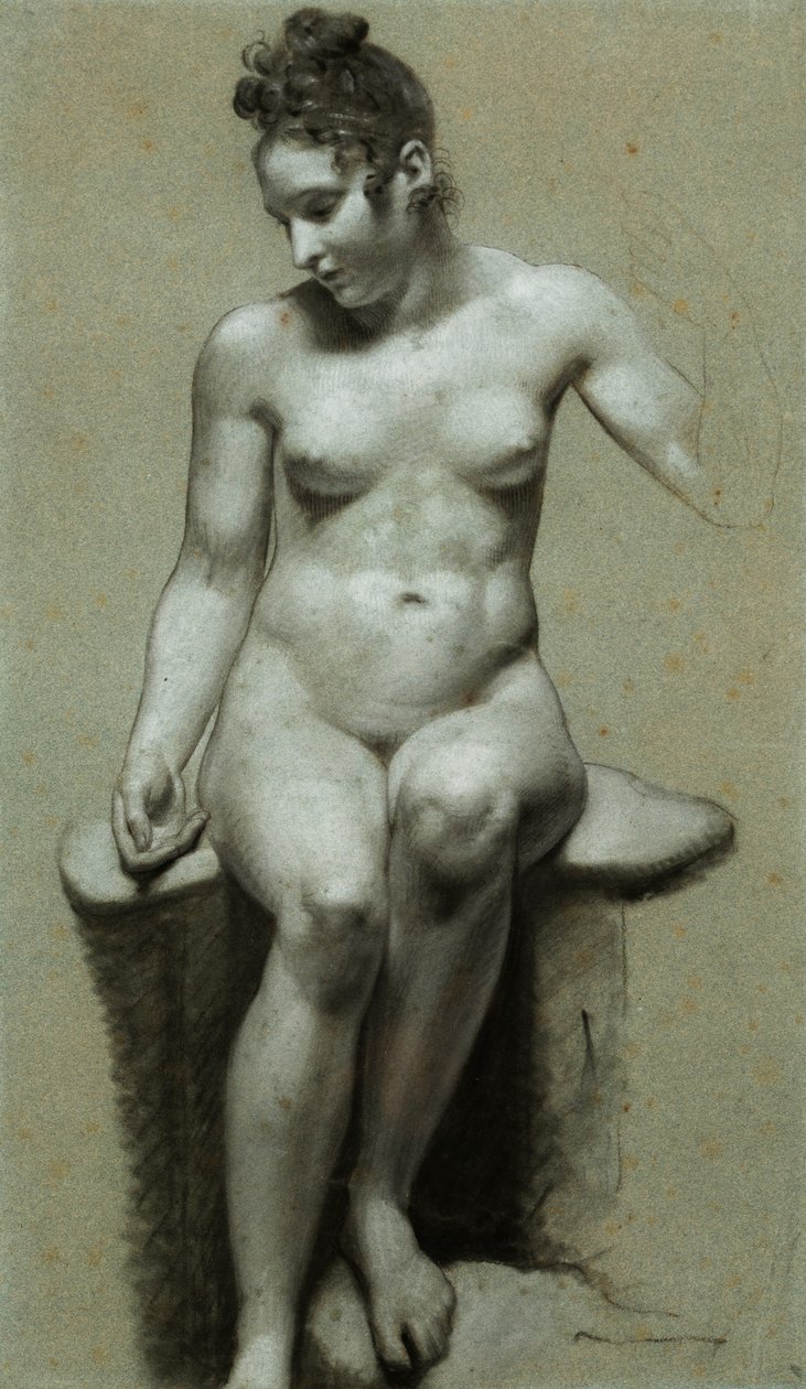 Nu Fêmea Sentada, de Pierre Paul Prudhon