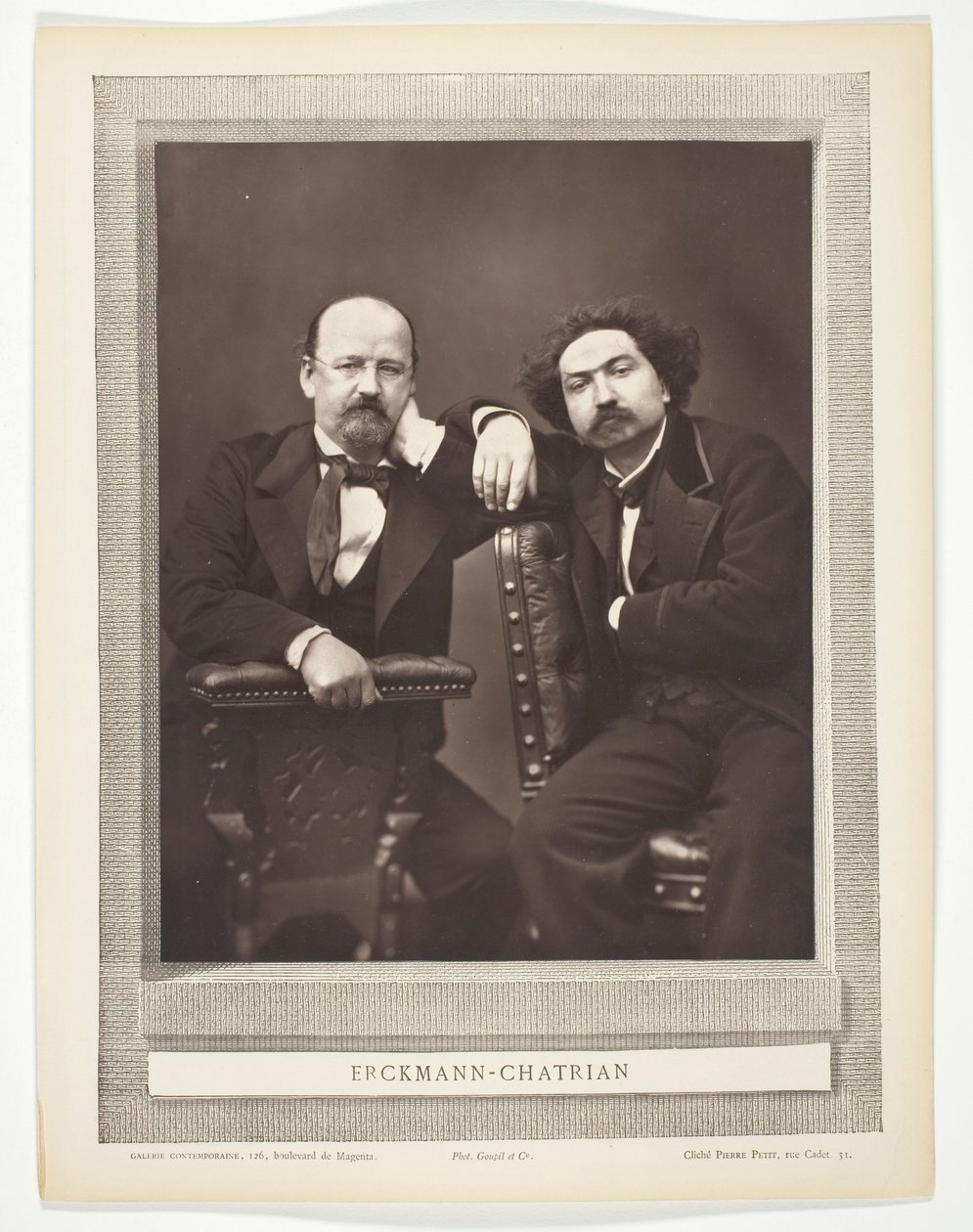 Émile Erckmann (escritor francês, 1822-1899) e Alexandre Chatrian (escritor francês, 1826-1890) de Pierre Petit