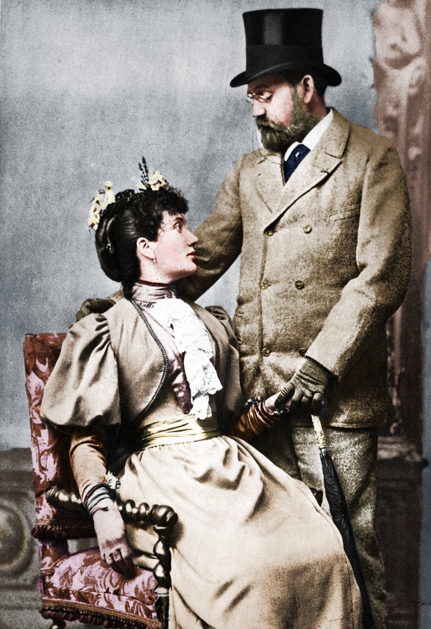 Emile Zola e Jeanne Rozerat, c1890, 1939 de Pierre Petit