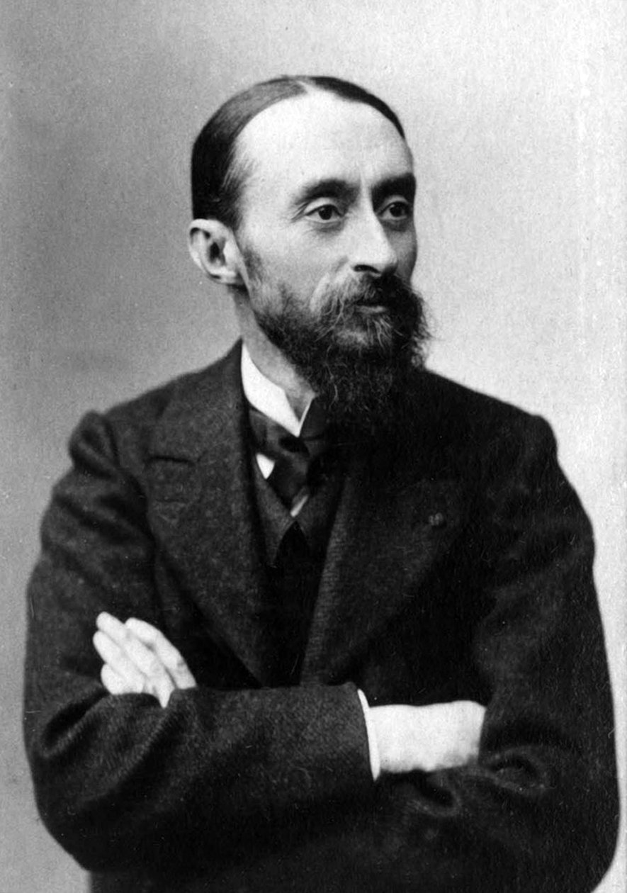 Fernand Anne Piestre Cormon (1845-1924) pintor da escola francesa, fotografado por Pierre Petit cerca de 1870-1890, extraído da coleção Felix Potin, 500 celebridades contemporâneas, França pintura de Pierre Petit