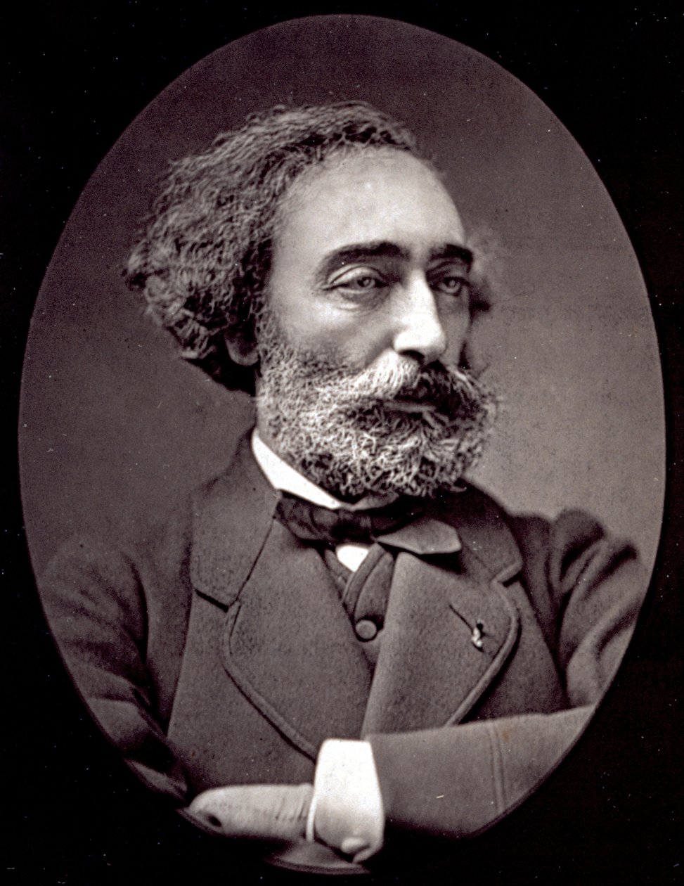 Retrato de meio comprimento do pintor Emile Levy (foto a p/b) de Pierre Petit