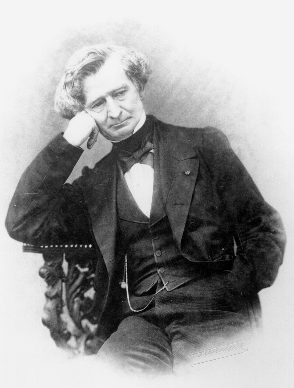 Retrato de Hector Berlioz (1803-69) de Pierre Petit