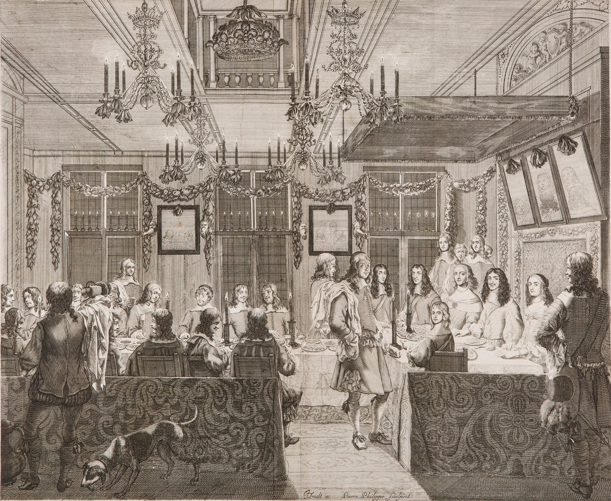 Rei Charles II jantando com Lucy Walter de Pierre Philippe