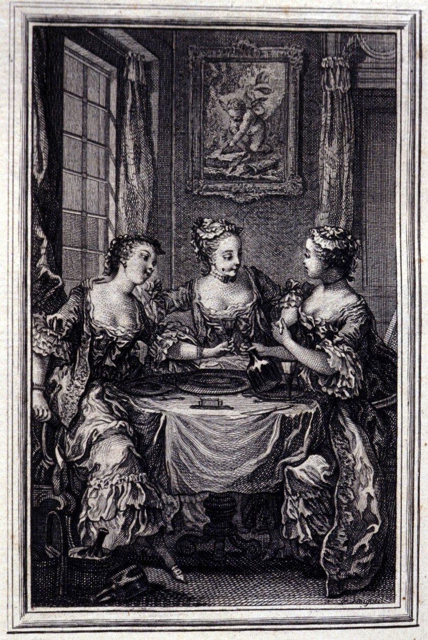 La Gageure des trois commeres - in "Tales et nouvelles en vers" de Jean La Fontaine. 1776. Ilustração de P.P. Choffard. de Pierre Philippe Choffard