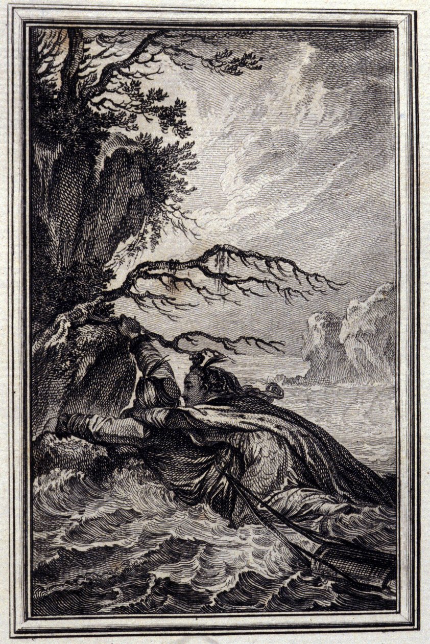 La noancee du roi de Garbe - in "Tales et nouvelles en vers" de Jean La Fontaine. 1776. Ilustração de P.P. Choffard. de Pierre Philippe Choffard