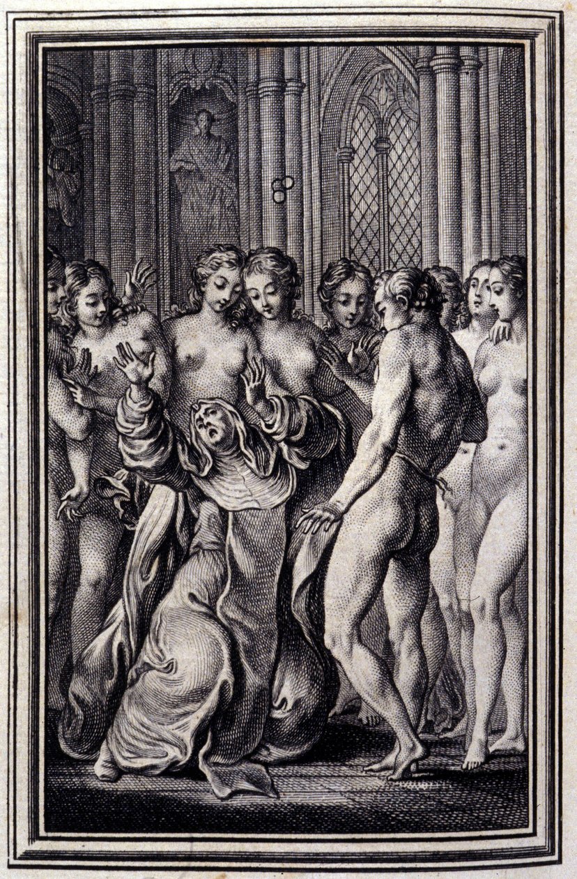 Le Glouches - em "Contos e contos em verso", de Jean La Fontaine. 1776. Ilustração de P.P. Choffard. de Pierre Philippe Choffard