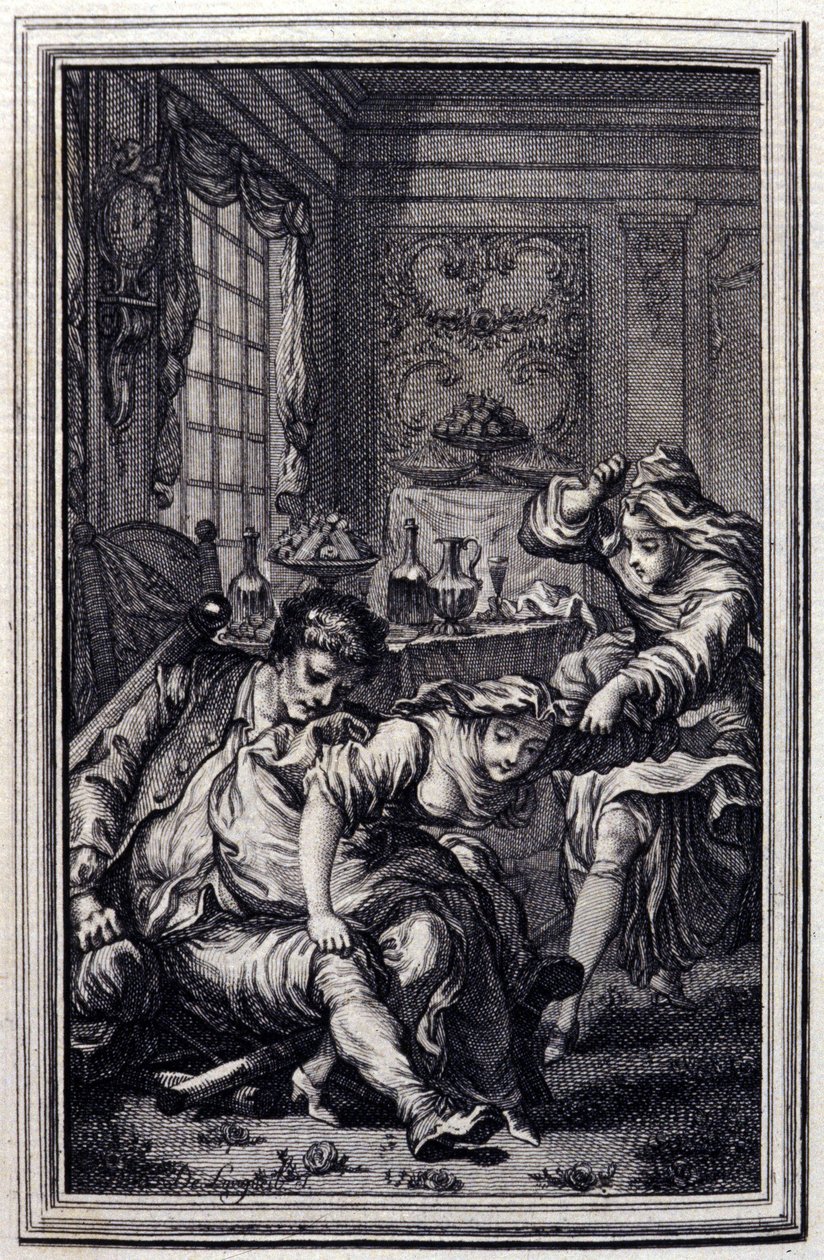 Le bat - em "Contos e contos em verso", de Jean La Fontaine. 1776. Ilustração de P.P. Choffard. de Pierre Philippe Choffard