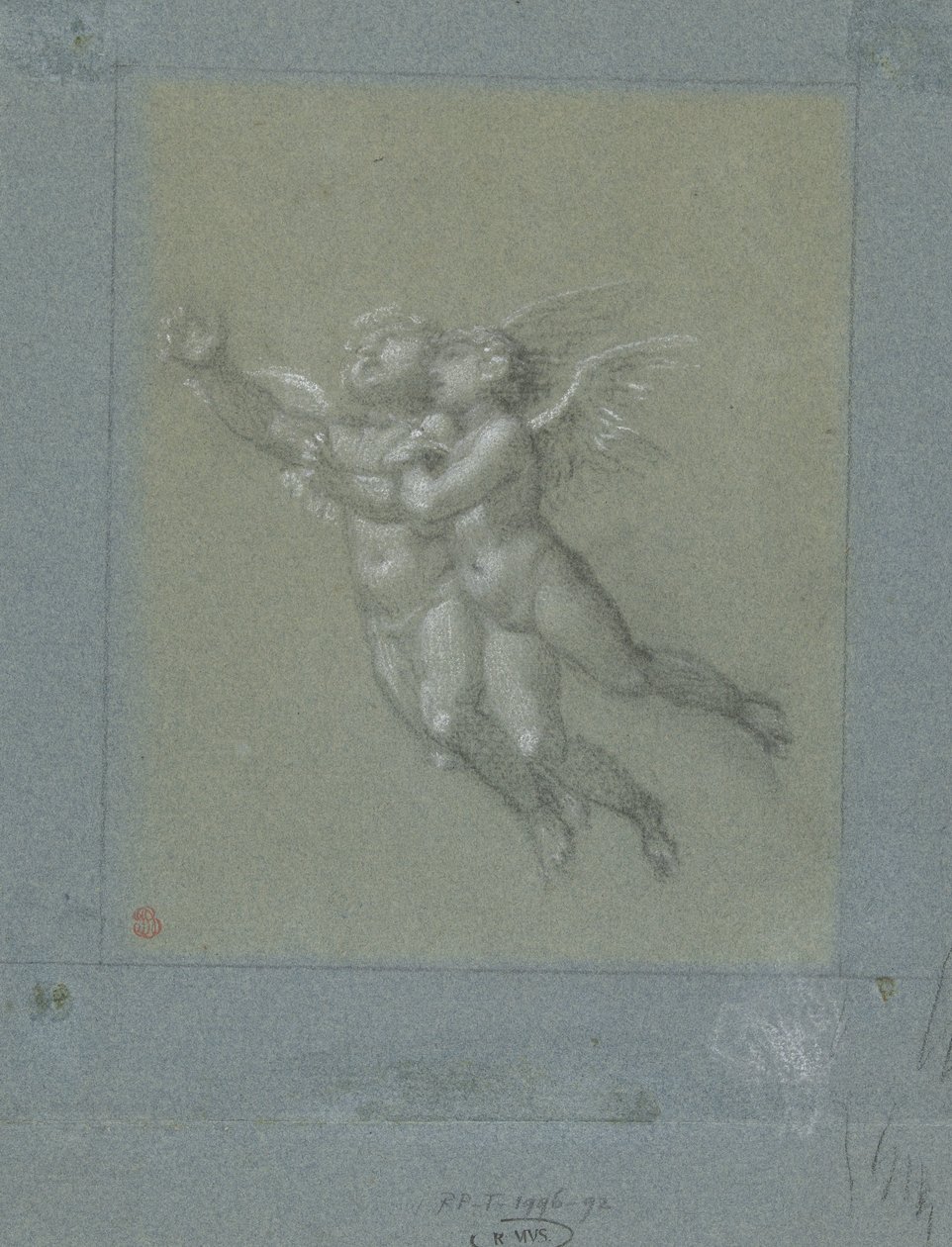 Dois putti voadores de Pierre Prud