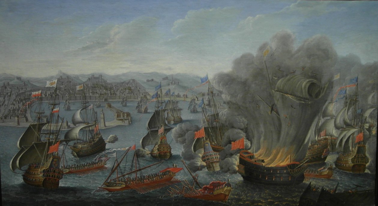 CombateNavalDePalermo16760602PierrePuget1677 de Pierre Puget