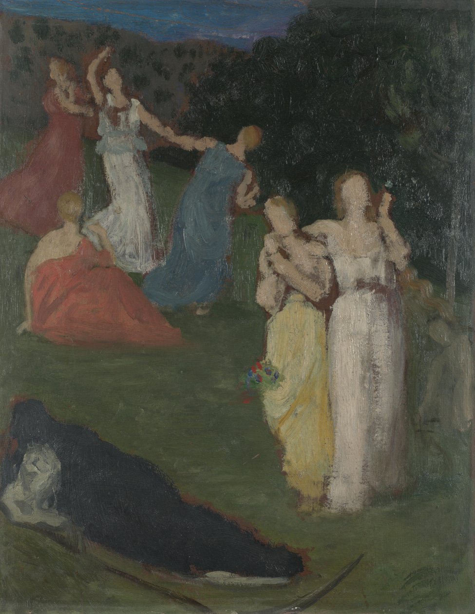 Morte e a donzela, antes de 1872 de Pierre Puvis de Chavannes