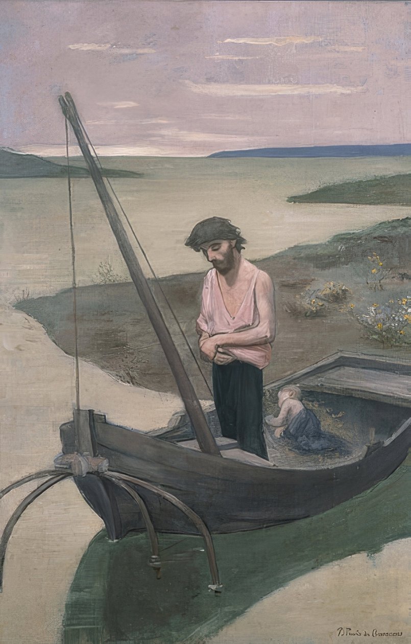 O pobre pescador. Por volta de 1887-92 de Pierre Puvis de Chavannes