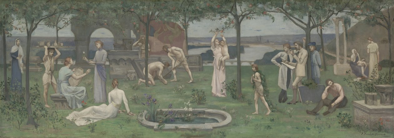 Entre Arte e Natureza, c. 1890-95. de Pierre Puvis de Chavannes