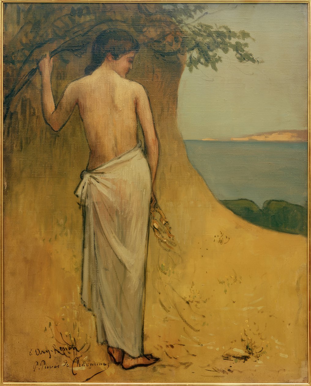 Moça à beira-mar de Pierre Puvis de Chavannes