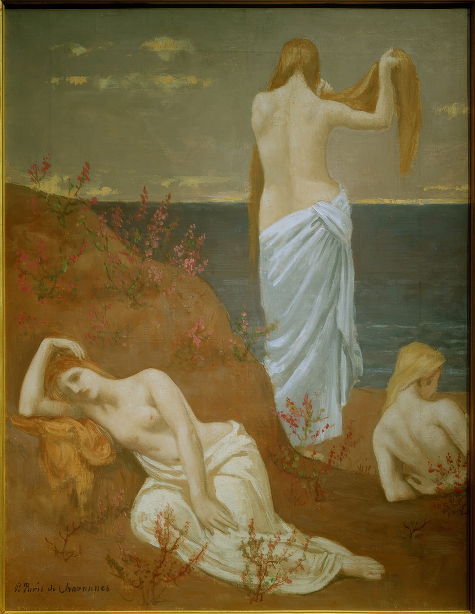 Mulheres jovens no mar de Pierre Puvis de Chavannes