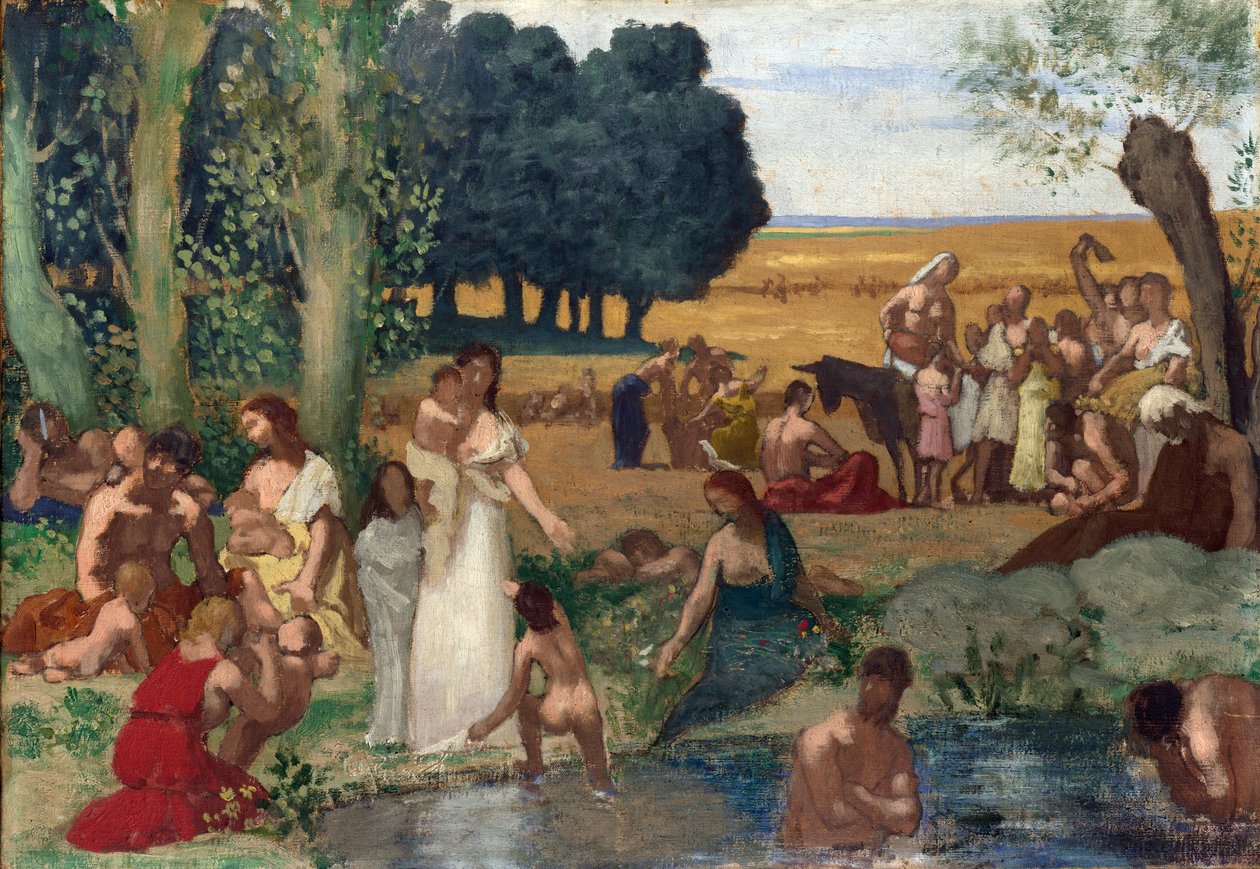 Puvis de Chavannes, Pierre Cecil (1824-1898) Summer Oil on canvas antes de 1873 National Gallery, Londres 43,2x62,2 de Pierre Puvis de Chavannes