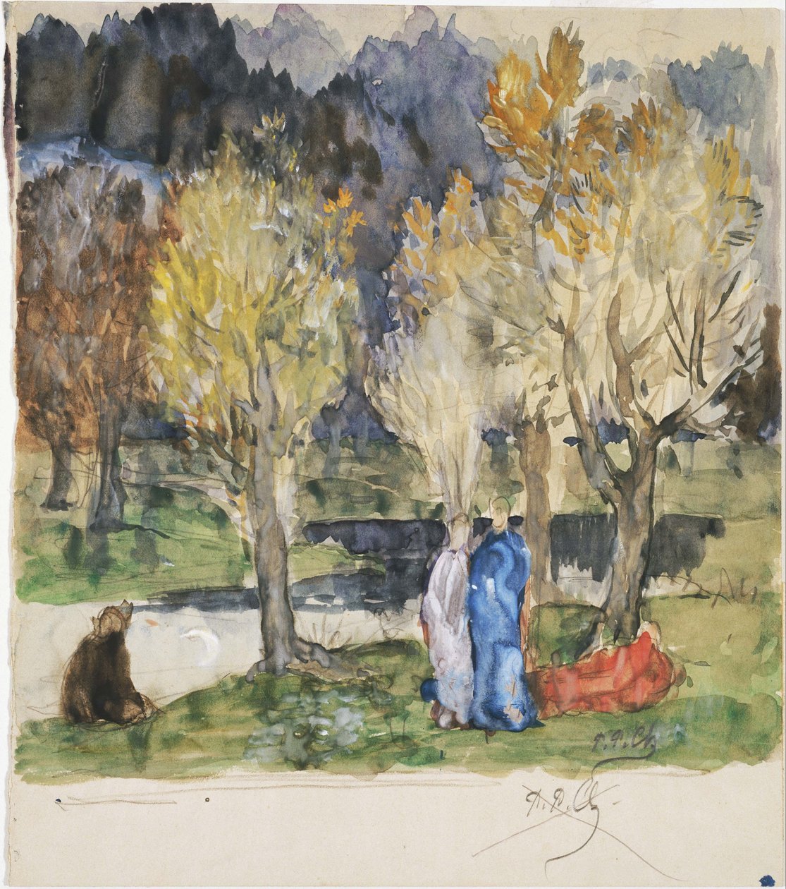 Bosque sagrado de Pierre Puvis de Chavannes