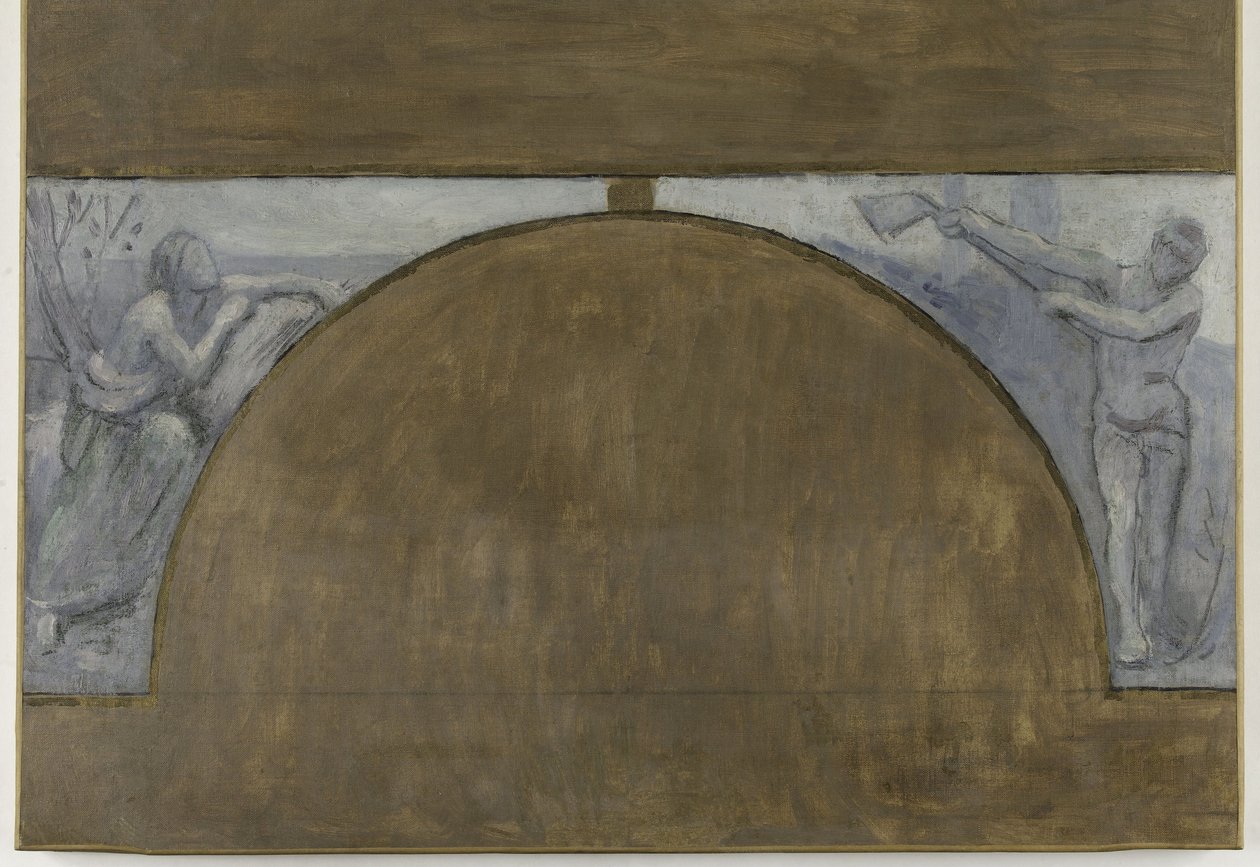 Seasons, esboço para o Hôtel de Ville de Paris, entre 1889 e 1892 (óleo sobre tela) de Pierre Puvis de Chavannes
