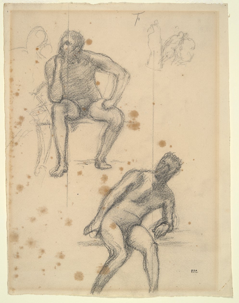 Folha de Estudos de Figuras de Pierre Puvis de Chavannes