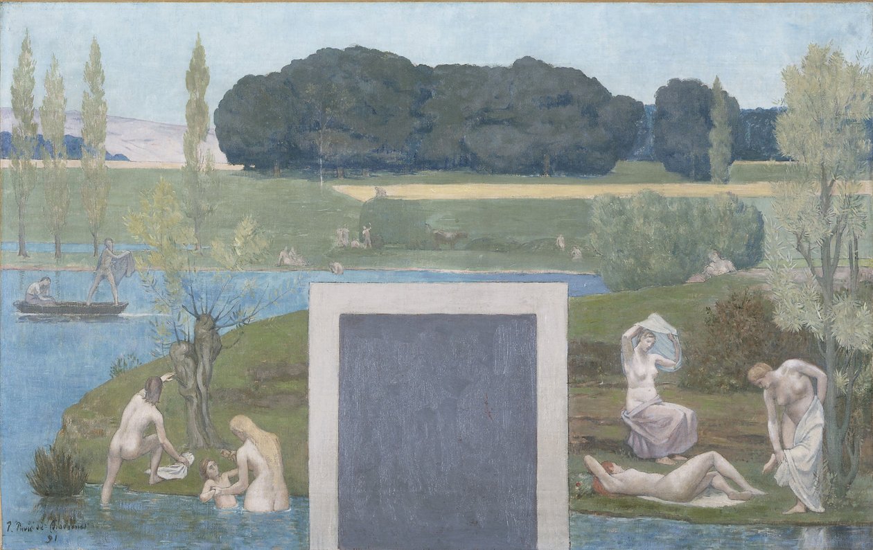 Esboço para o Hôtel de Ville de Paris: verão de Pierre Puvis de Chavannes