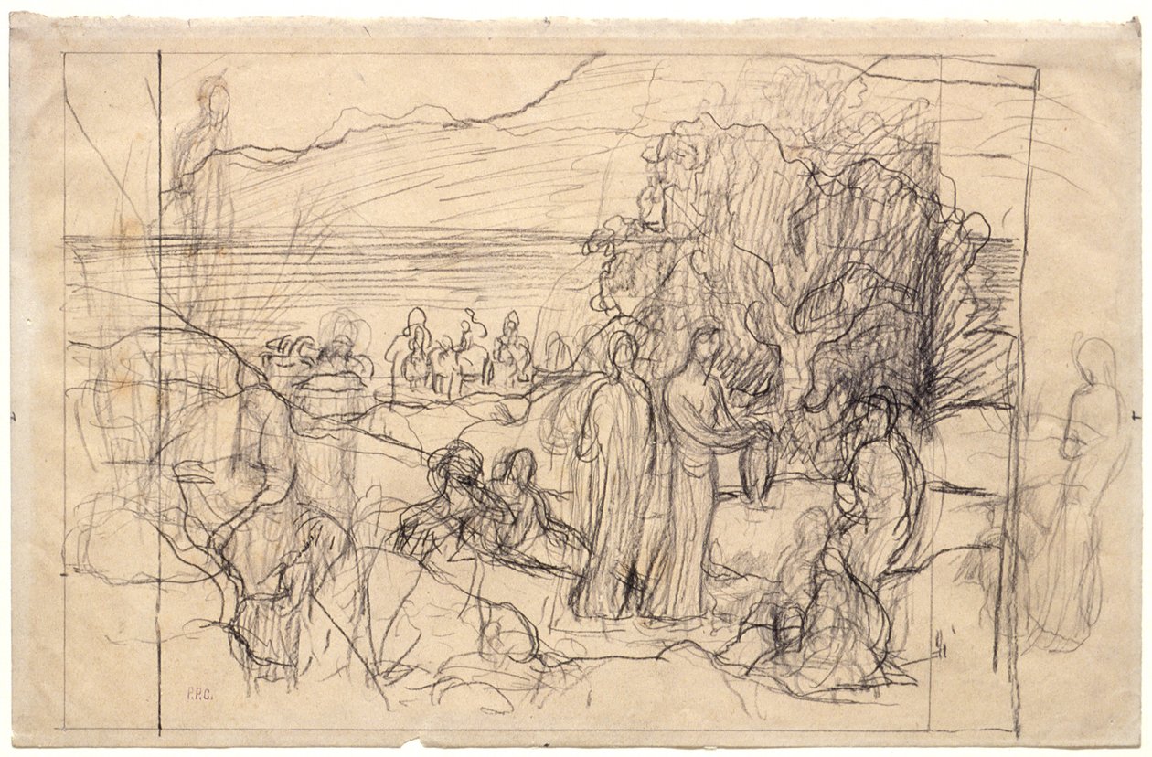 Estudo para uma decoração mural de Pierre Puvis de Chavannes