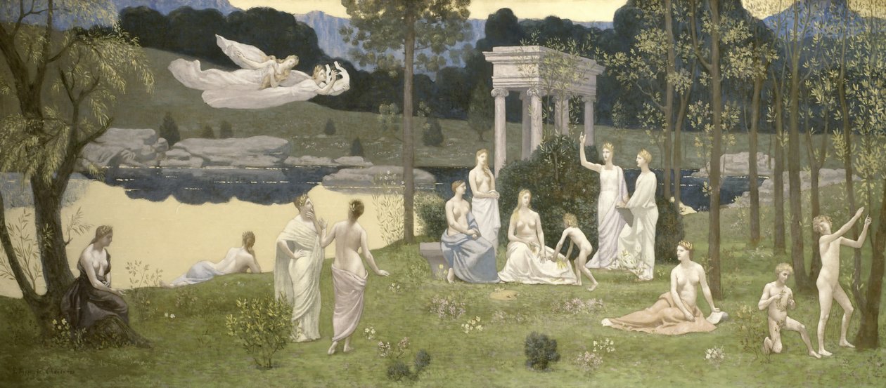 Bosque Sagrado, Amado das Artes e das Musas, 1884-89 de Pierre Puvis de Chavannes