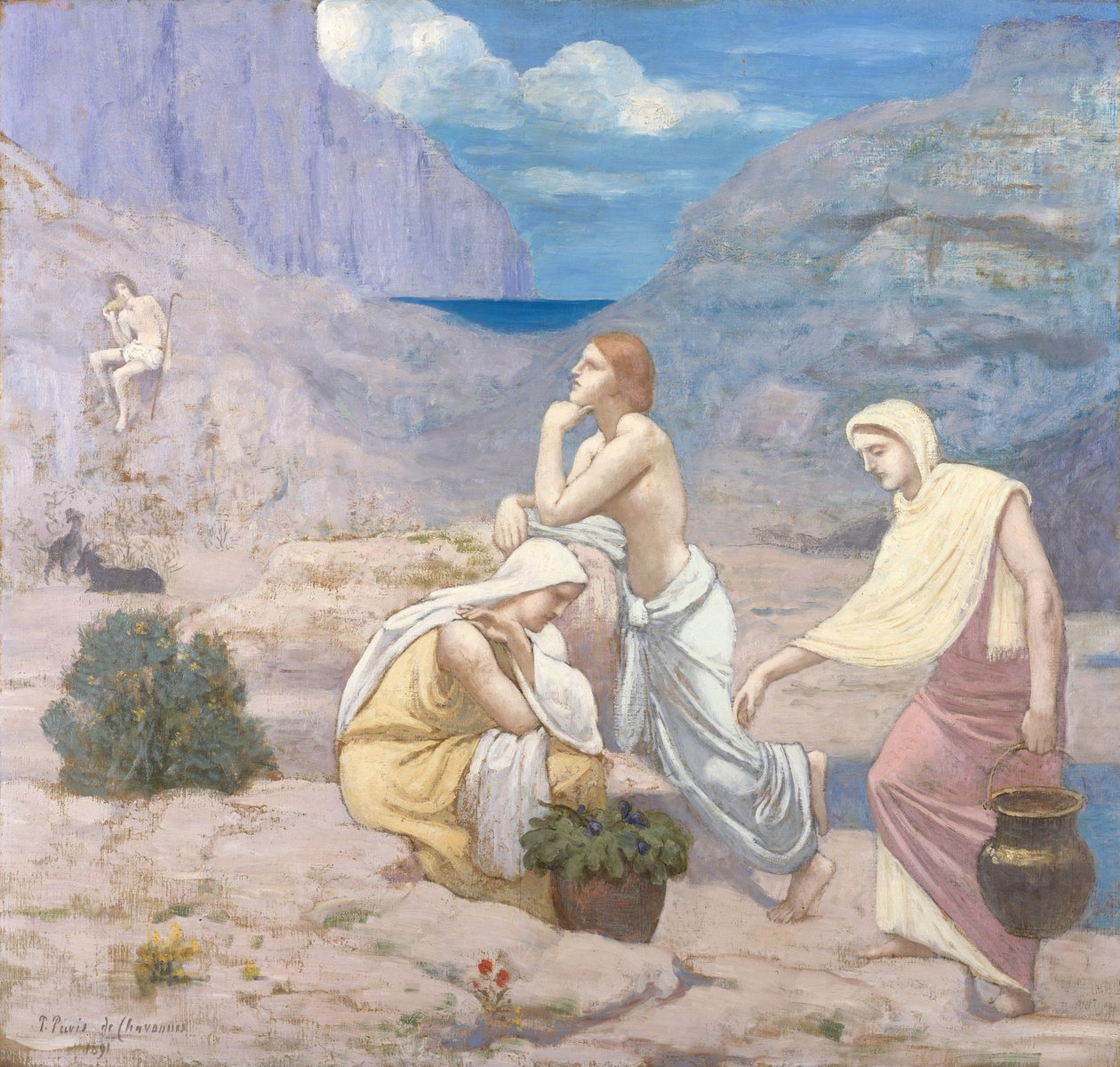 A canção dos pastores, 1891 de Pierre Puvis de Chavannes
