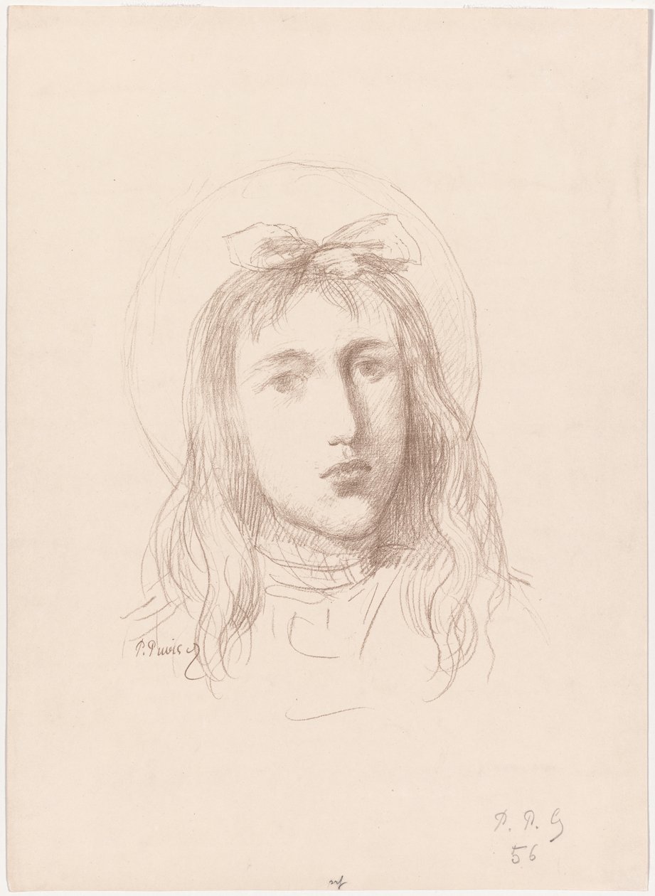 cabeça de menina de Pierre Puvis de Chavannes