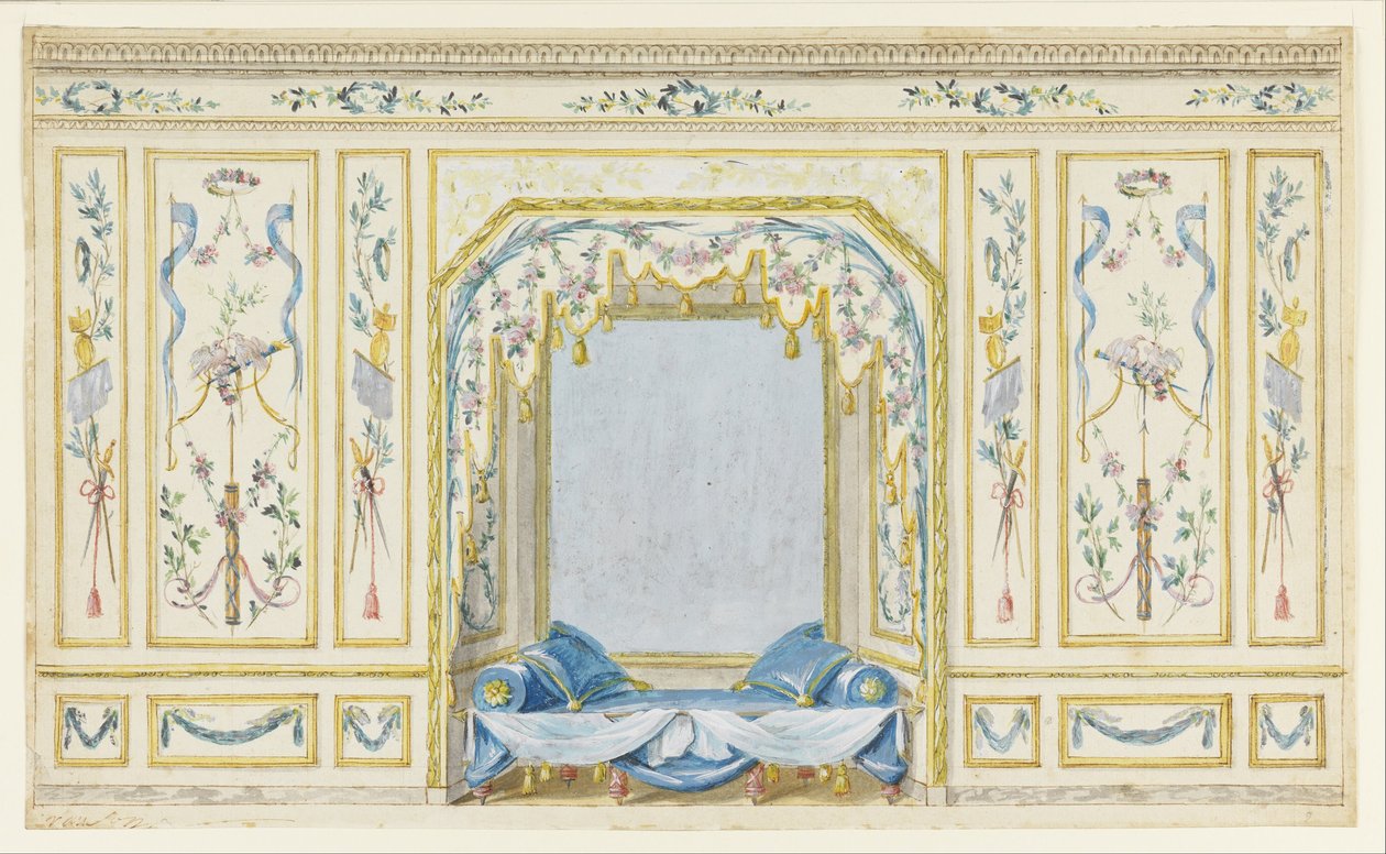 Elevação da Parede da Alcova do Quarto de Pierre Ranson