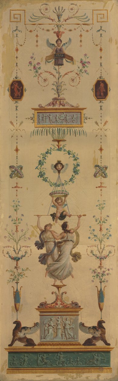Painel decorativo, década de 1790. de Pierre Rousseau