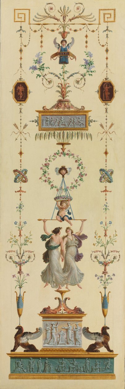 Painel decorativo, década de 1790. de Pierre Rousseau