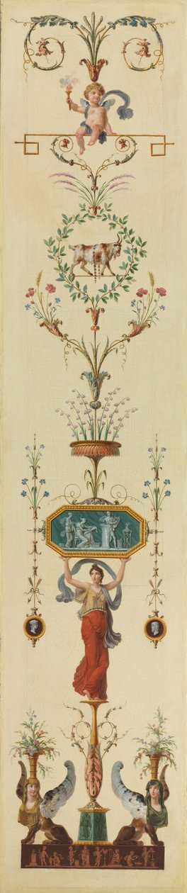 Painel decorativo, década de 1790. de Pierre Rousseau