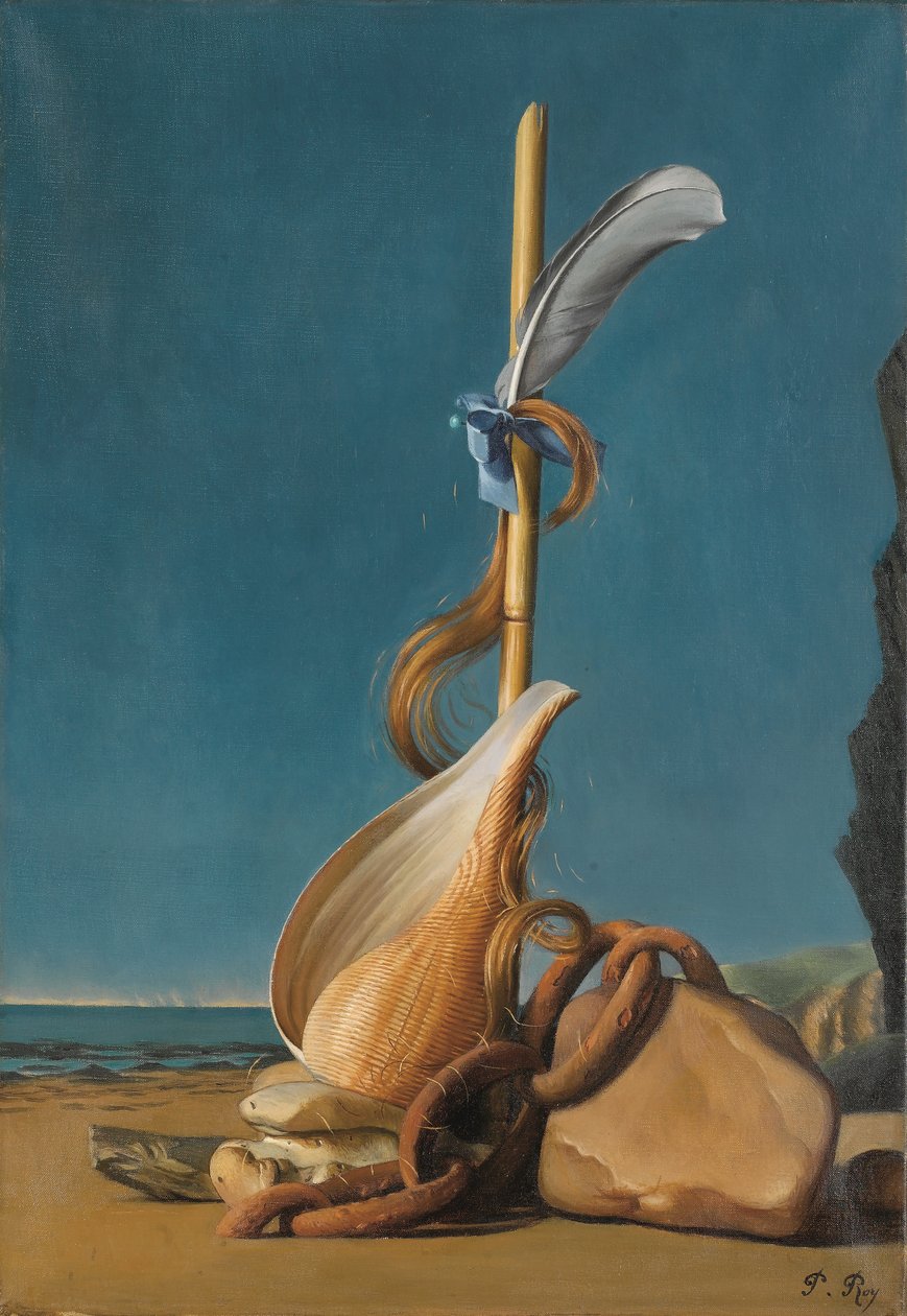 Prisioneiro de Andrómeda, c.1930 (óleo sobre tela) de Pierre Roy