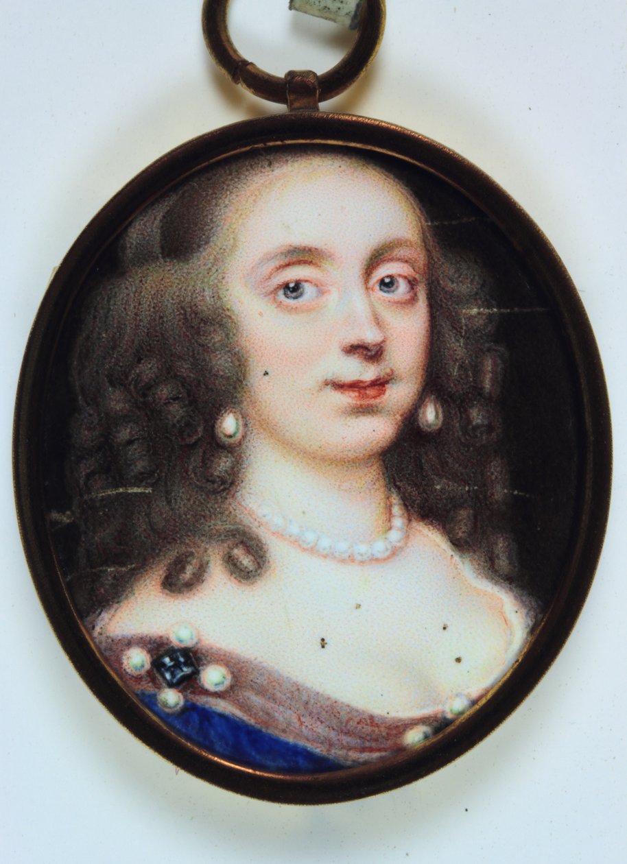 Uma senhora chamada Elizabeth Rogers, Viscountess Mansfield (aquarela em marfim) de Pierre Signac
