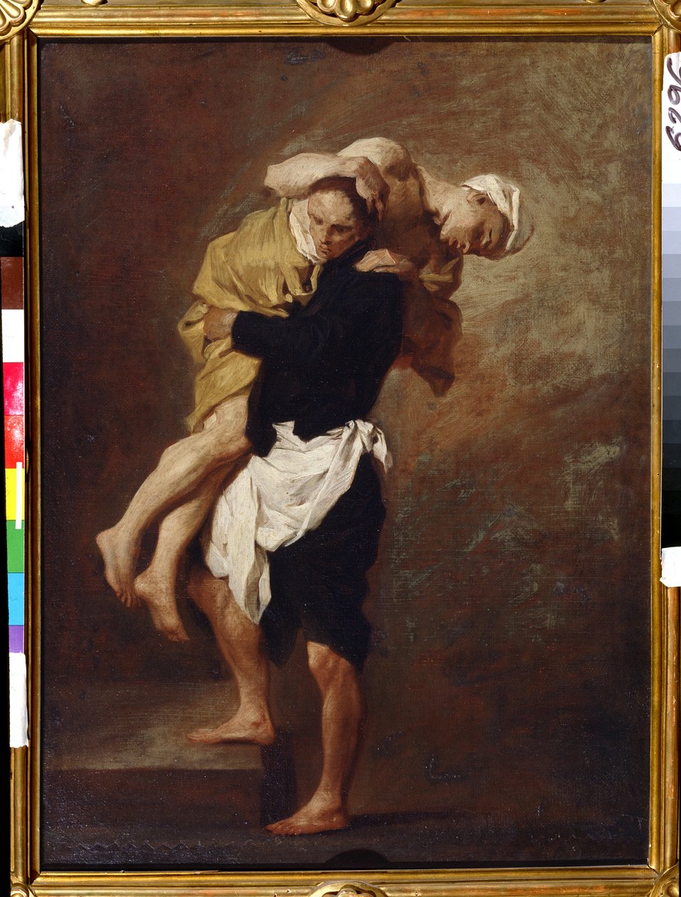 Duas figuras (duas figuras). Pintura de Pierre Subleyras (1699-1749). Óleo sobre tela, 66 x 49 cm, cerca de 1736. Arte francesa do século XVIII. Museu Pushkin de Belas Artes, Moscou. de Pierre Subleyras