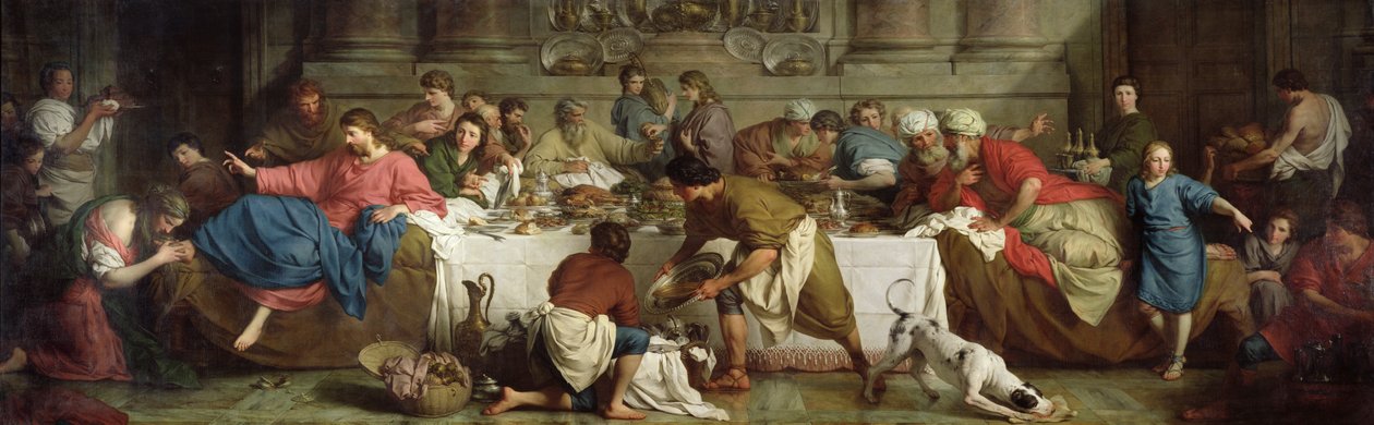 Jantar na Casa de Simon, 1737 de Pierre Subleyras