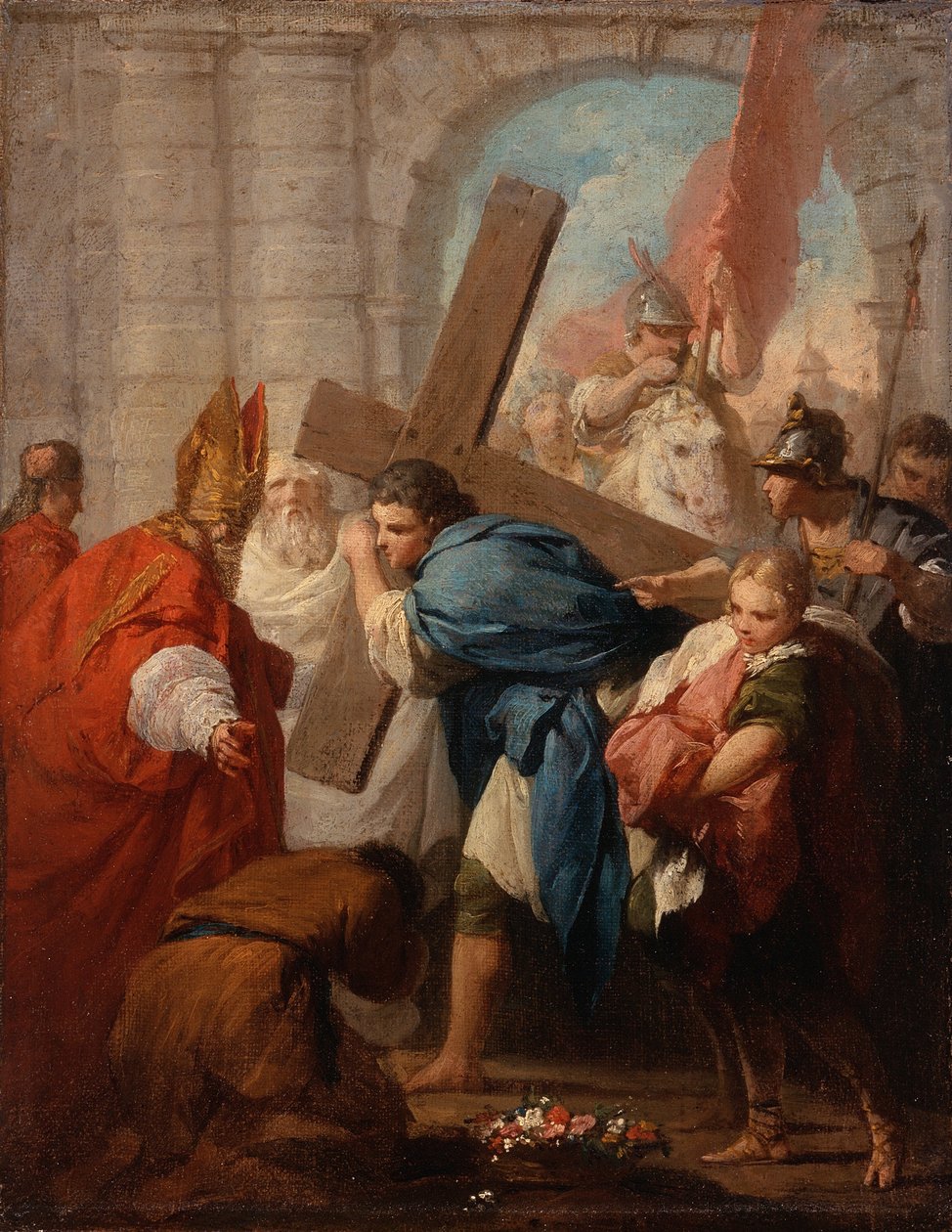 Heráclio carregando a cruz, cerca de 1728 de Pierre Subleyras