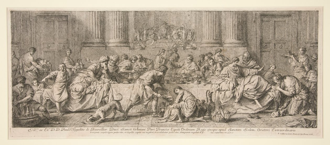 La Madeleine aux pieds de J?sus (O Banquete na Casa de Simão, o Fariseu) de Pierre Subleyras