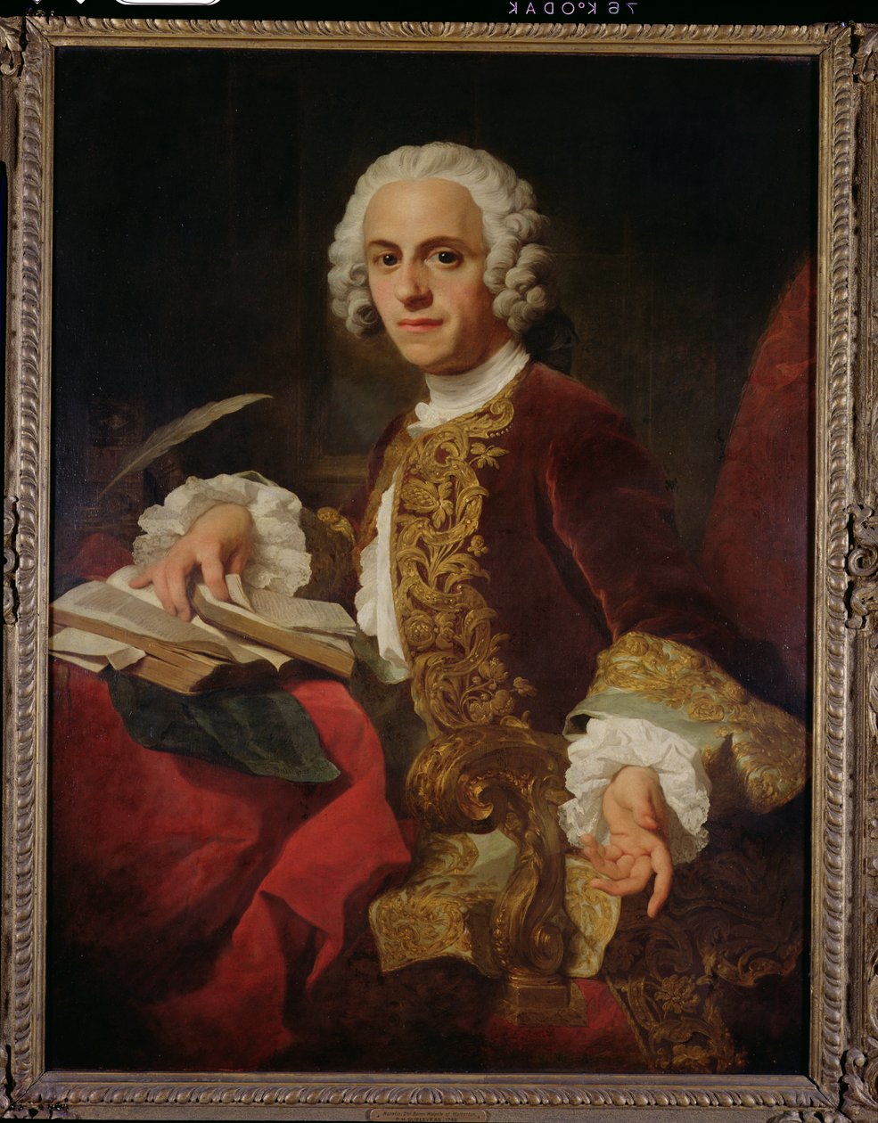 Retrato de Horatio Walpole (1723-1809) 2º Barão Walpole de Wolterton (óleo sobre tela) de Pierre Subleyras
