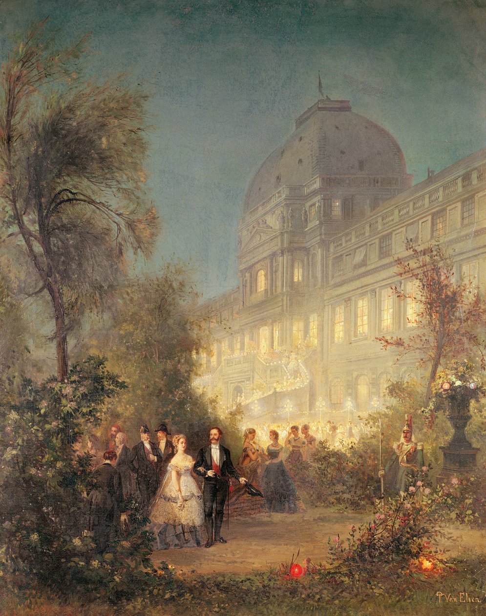 Festa da Noite nas Tulherias, 10 de junho de 1867 de Pierre Tetar van Elven