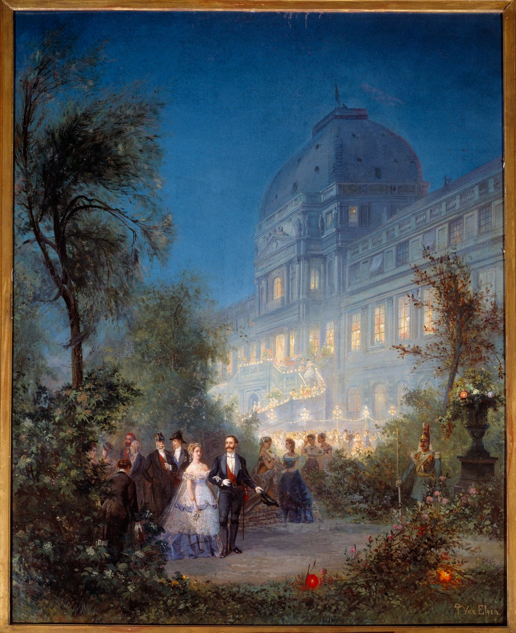 Festa noturna nas Tuileries em 10 de junho de Pierre Tetar van Elven